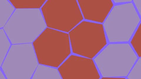 Hexagonal geometric pattern with red and blue colors 스톡 일러스트