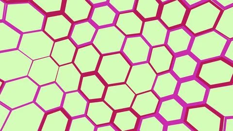 Hexagonal geometric pattern with vibrant colors Stockillustratie