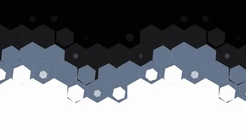 Hexagonal geometric waterfall motion transition in tri-tone colors. 4K Stock-Footage 346896688