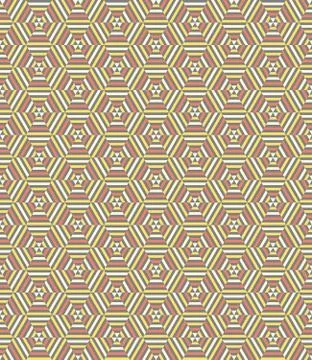 Hexagonal geometrical seamless pattern Stock Illustration