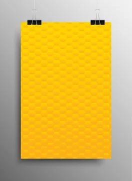 Hexagonal Graphic Comb Yellow Honeycomb Stock Illustration