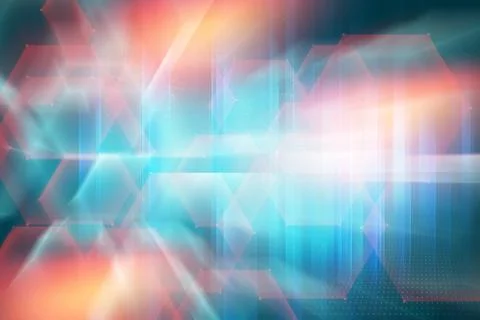 Hexagonal graphical shapes effect with connection lines concept series イラスト素材