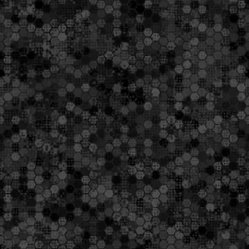 Hexagonal gray and black abstract geometric seamless pattern background Stock Illustration