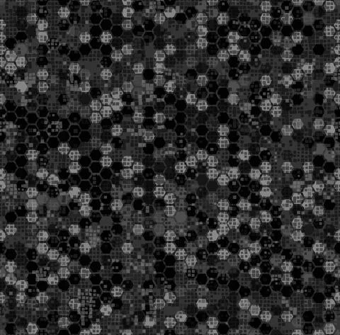 Hexagonal gray and black abstract geometric seamless pattern background Stockillustratie