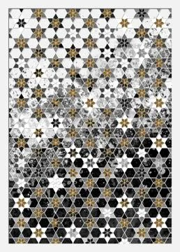 Hexagonal Gray Stock Illustration