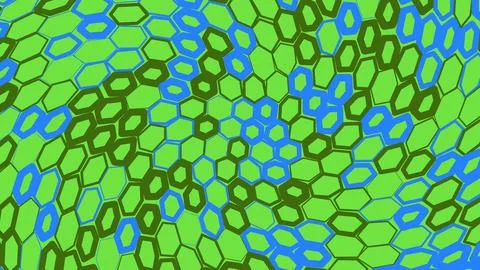 Hexagonal green leaf pattern with blue veins Stock Illustration