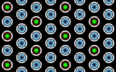 Hexagonal grid of glowing orbs. イラスト素材