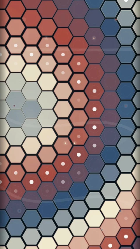 Hexagonal Grid Gradient Pattern Abstract Background, Geometric Mosaic Stock Footage 347699048
