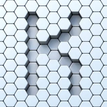 Hexagonal grid letter K 3D Hexagonal grid letter K 3D render illustration ... Stock Photos