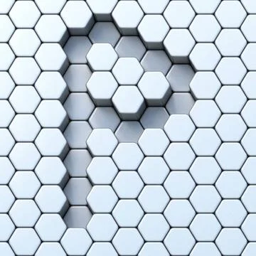Hexagonal grid letter P 3D Hexagonal grid letter P 3D render illustration ... Stock Photos