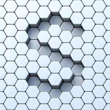 Hexagonal grid letter S 3D Hexagonal grid letter S 3D render illustration ... Stock Photos
