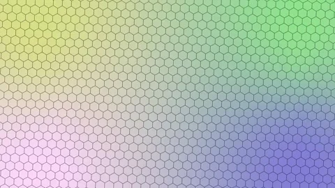 Hexagonal grid with a pastel gradient animation background pattern texture Stockbeeldmateriaal 321792386
