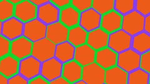 Hexagonal grid pattern with vibrant colors Stockillustratie