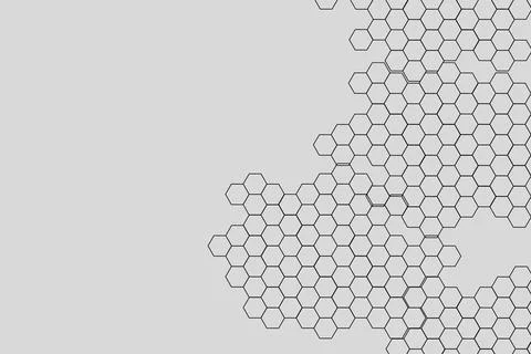 Hexagonal Grid Tessellation Pattern Design 스톡 일러스트