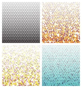 Hexagonal Halftone Pattern Illustrazione stock