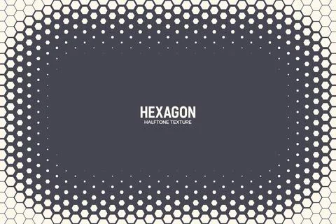 Hexagonal Halftone Texture Vector Frame Geometric Technology Abstract Background イラスト素材