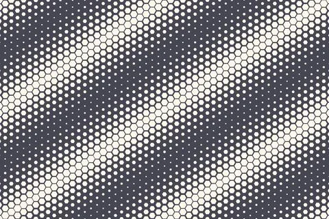 Hexagonal Halftone Texture Vector Geometric Technology Abstract Background Stock Illustration