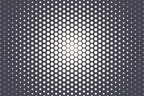 Hexagonal Halftone Texture Vector Geometric Technology Abstract Background Stock Illustration