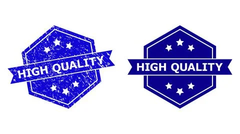 Hexagonal HIGH QUALITY Watermark with Corroded Surface and Clean Variant Иллюстрация