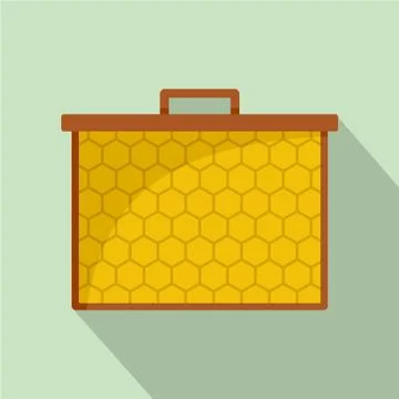 Hexagonal honey icon, flat style Stock Illustration