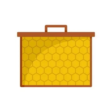 Hexagonal honey icon, flat style Stock Illustration