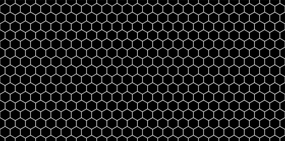 Hexagonal Honeycomb Grid Seamless Vector Pattern Stockillustratie