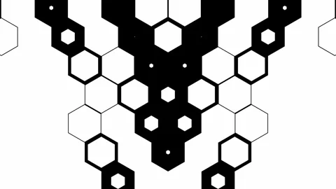 Hexagonal Honeycomb Luma Matte Transitions 4 Vidéo 344535286