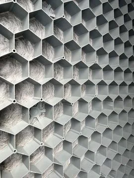 Hexagonal Honeycomb Panel Structure with Fibrous Texture Photos
