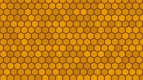 Hexagonal honeycomb pattern geometric design yellow background Stock Illustration