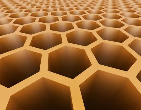 Hexagonal honeycomb structure graphics Stock Illustration