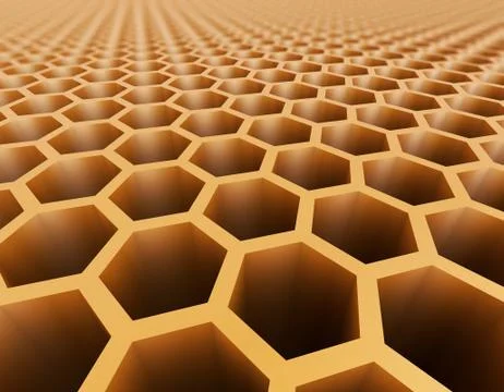 Hexagonal honeycomb structure graphics Stock Illustration