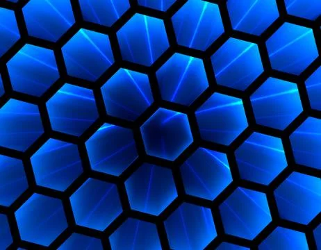 Hexagonal honeycomb structure graphics Stock Illustration
