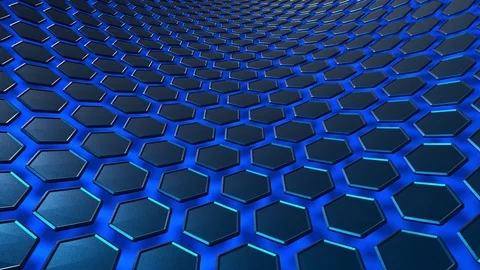 Hexagonal honeycomb texture blue. Uhd 4k... | Stock Video | Pond5