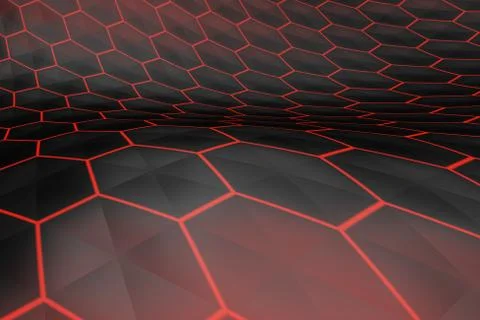 Hexagonal honeycomb texture, network security protection Stock Illustration