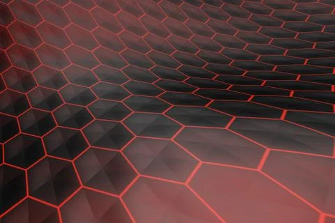 Hexagonal honeycomb texture, network security protection Stock Illustration
