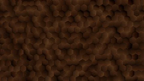 Hexagonal honeycombs. Abstract background. 3d rendering Stockillustratie