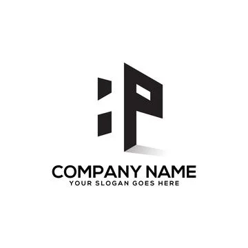 Hexagonal HP initial letter logo design with negative space style , perfect f 스톡 일러스트