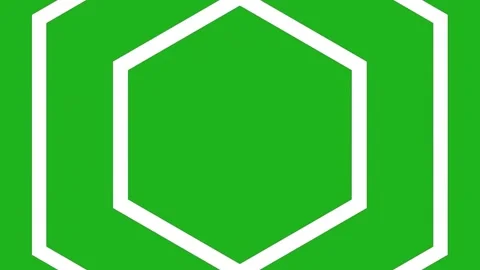 Hexagonal illusion motion graphics with green screen background Stock Footage 133174408