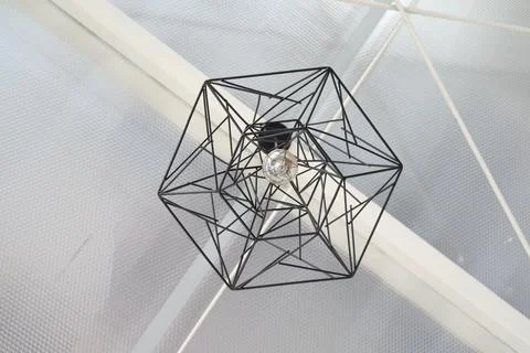 Hexagonal lamp on a white background Stock Photos