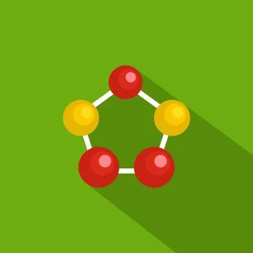 Hexagonal lattice icon, flat style Stock Illustration