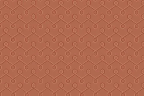 Hexagonal lattice pattern is being shown in flat style with nodes and lines, Stock Illustration