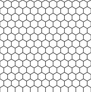 Hexagonal lattice, triangular lattice, molecular structure of graphene Stock Illustration