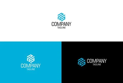 Hexagonal Letter P and S Design Concept	 Stock-Illustration