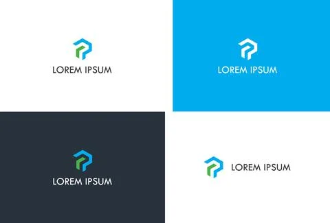 Hexagonal Letter P Logo Concept Design	 Illustrazione stock