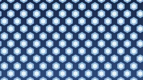 Hexagonal light pattern on dark background with glowing geometric shapes Stock Illustration