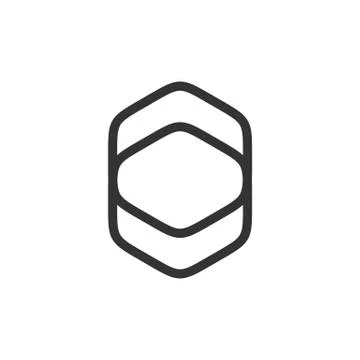 Hexagonal Line Logo Template Illustration Design. Vector EPS 10. Stock Illustration