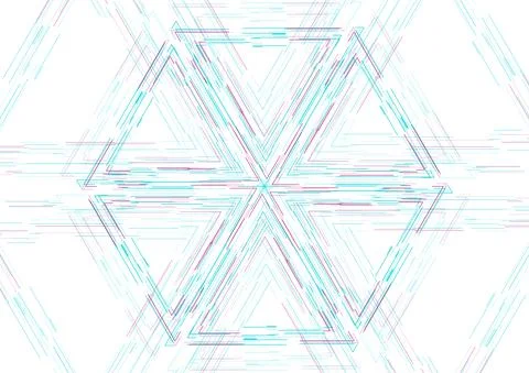 Hexagonal linear shape abstract futuristic tech background Illustrazione stock