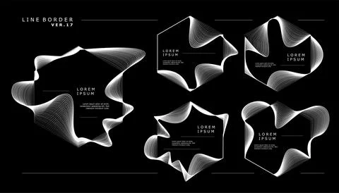 Hexagonal lines border vector design. Abstract modern lines border design. Stock Illustration