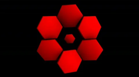 Hexagonal loop Stock Footage 568558