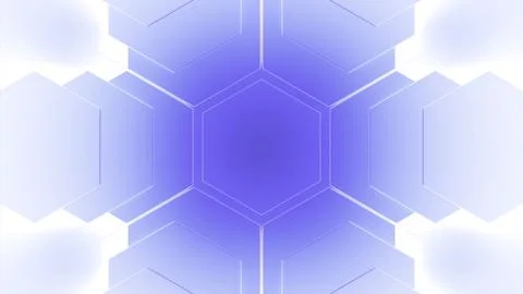 Hexagonal mandala effect. Design. Motion of spreading honeycomb shapes. Stock Illustration